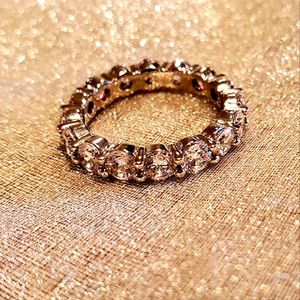 New! Stainless Steel & Rhinestone Wedding Band Stunning!